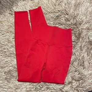 Fabletics Sculpt Knit Red‎ Hi Rise Leggings